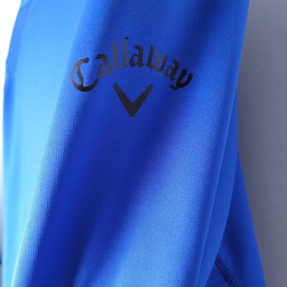 Callaway Blue Quarter Zip Pullover M Golf Cystic Fibrosis Logo Weather Series - Picture 9 of 11